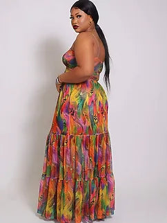 Emi’s colorful  Maxi Dress